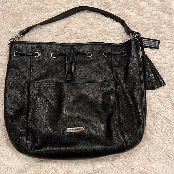 Vintage Leather Coach Handbag - Picture 1 of 5